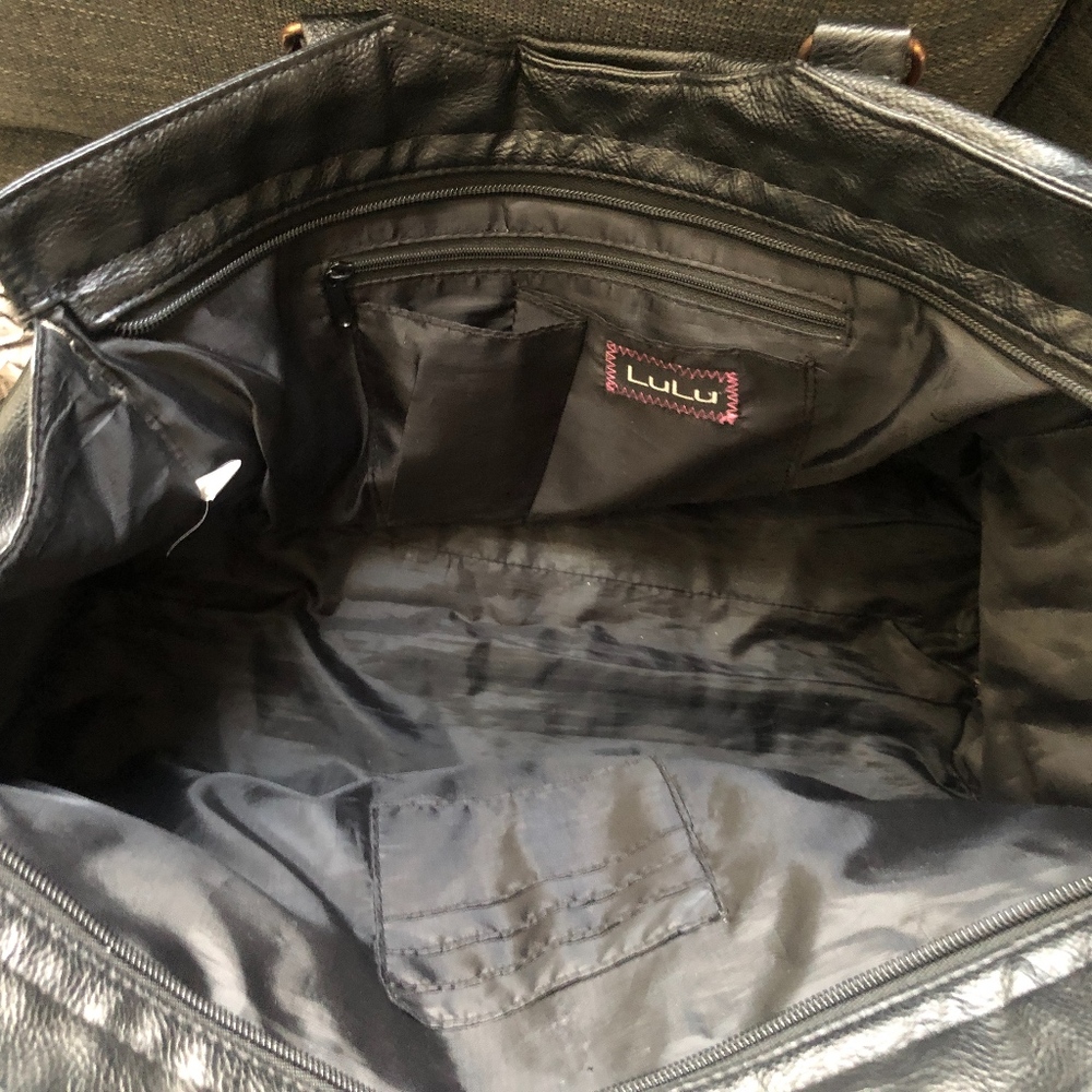 Lulu Zip Detail Black Satchel - Picture 2 of 4